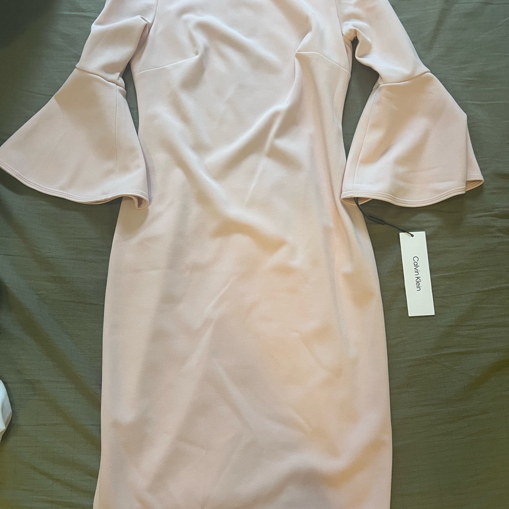 Calvin Klein Light Pink Long Sleeve Dress